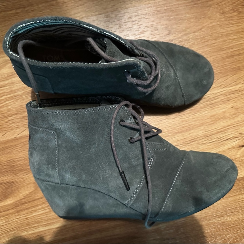 Toms Desert Wedge - Gray 8.5